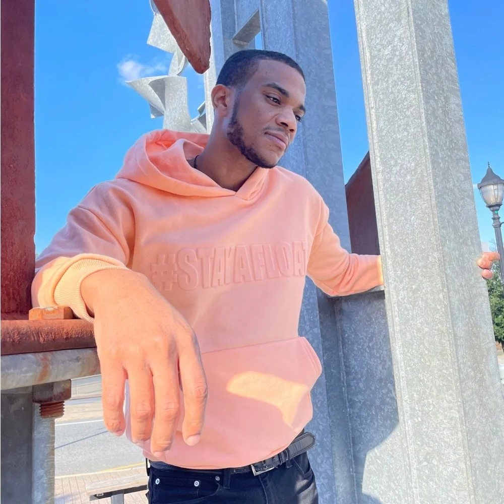 3X Mental Health Awareness Hoodie 
#StayAfloat Hoodie-Peach - Picture 2 of 5